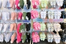 women's sandals sitting on a target shelf