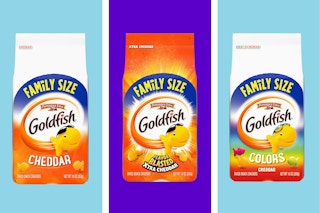 Family Size goldfish on trio template collage