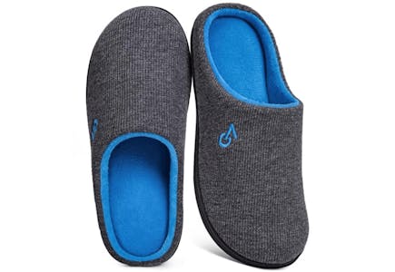 Men's Two-Tone Memory Foam Slippers