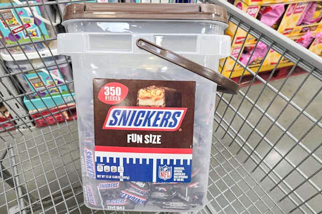 Grab a Huge Bucket of Snickers for Only $44.98 at Sam's Club (Reg. $59.98) card image