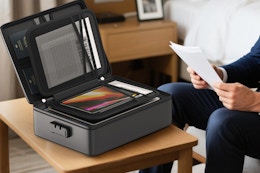 Fireproof Document Organizer on table filed with documents