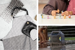 Thyme & Table kitchen set, Bluey mini figures, Ion bluetooth speaker