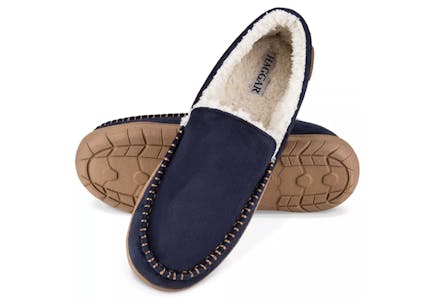 Haggar Men’s Moccasin Slippers