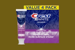 Crest 3D White Toothpaste 4-Pack, as Low as $8.12 on Amazon card image