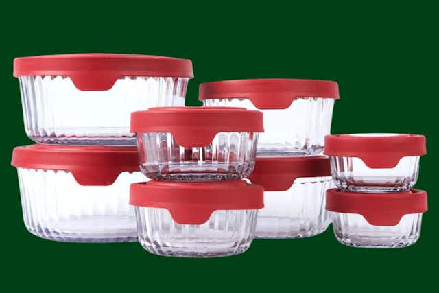 Anchor Hocking 16-Piece Glass Food Storage Set, Only $20 Shipped at HSN card image