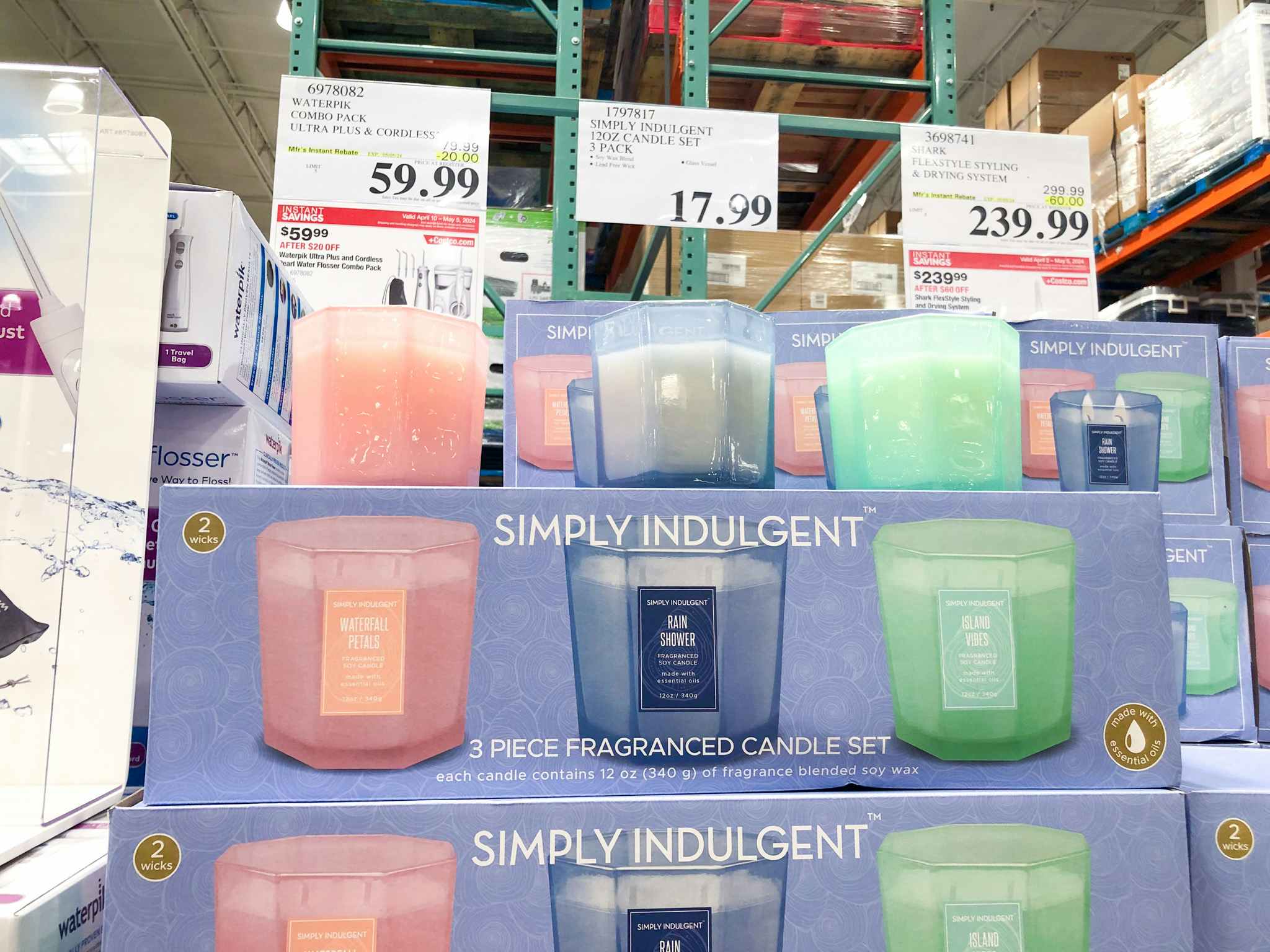costco simply indulgent 12 oz candle 3 pack