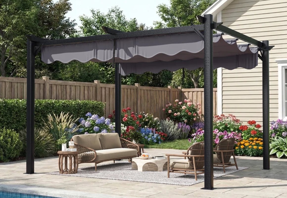 Polar Aurora Pergola With Canopy