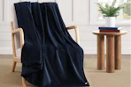 Tommy Hilfiger blanket draped over chair