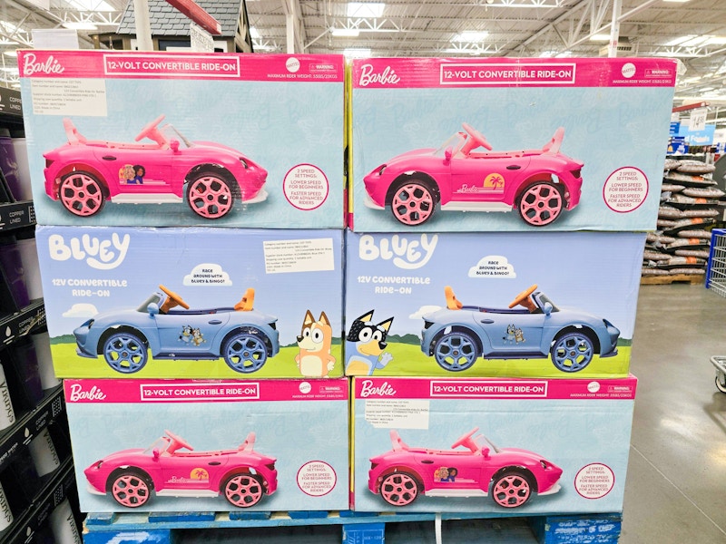 barbie and bluey convertible ride ons