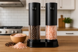 Electric Salt and Pepper Grinder Set, Just $11.24 on Amazon card image