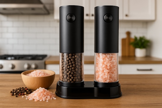 Electric Salt and Pepper Grinder Set, Just $8.74 on Amazon