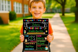 First and Last Day of School Boards, Under $4 on Amazon card image
