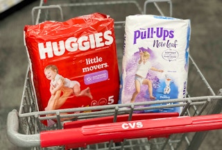 huggies diapers and pull-ups in cvs shopping cart