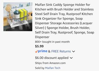 Amazon Sink Caddy Sponge Holder 2026 2