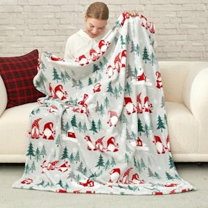 Christmas Gnome Throw Blanket