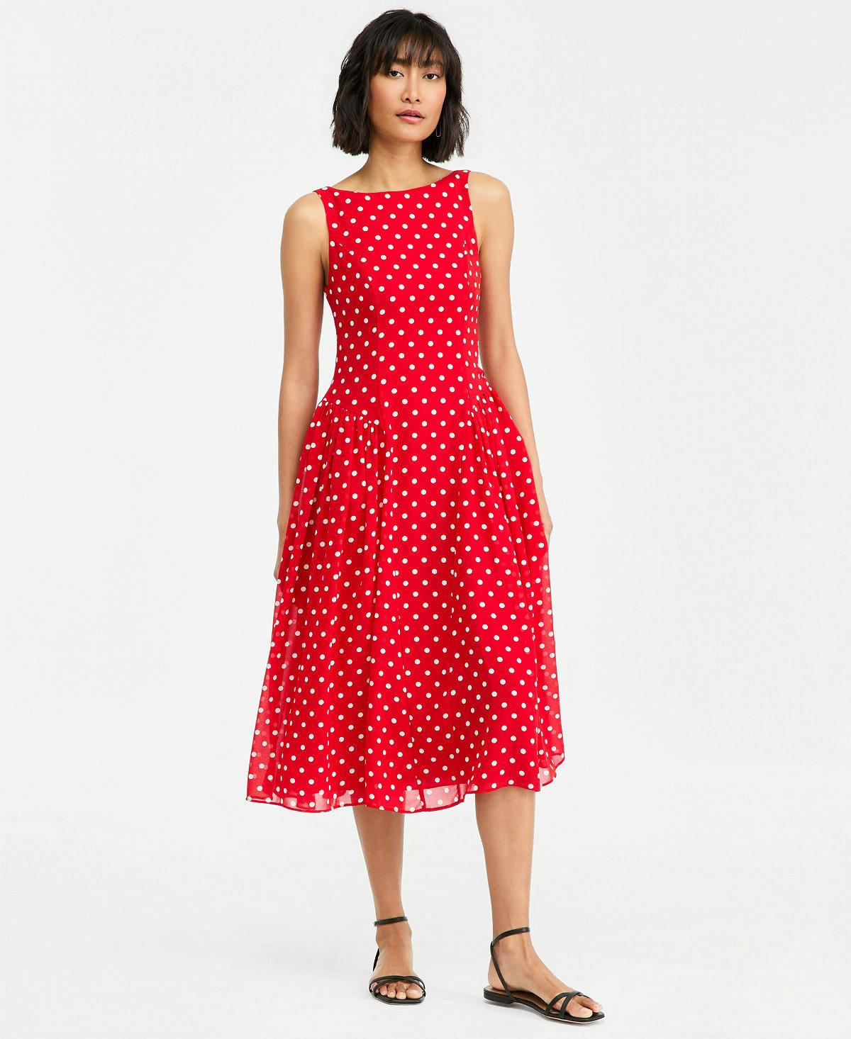 Women's Drop-Waist Midi Dress