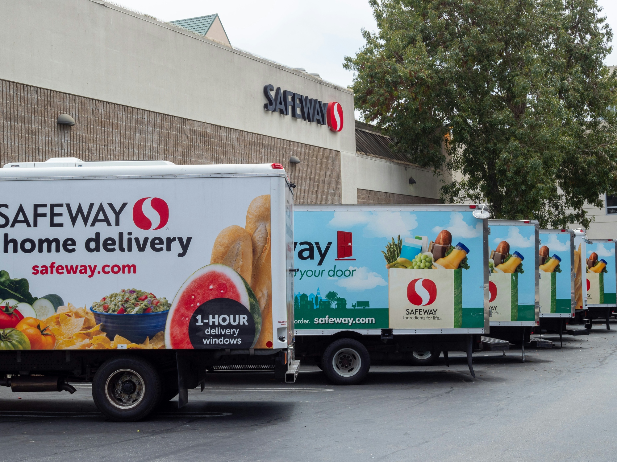 Safeway trucks for grocery delivery