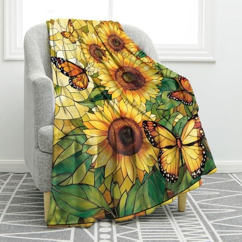 Sunflower Fleece Throw Blanket