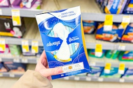 hand holding always flex foam in walgreens