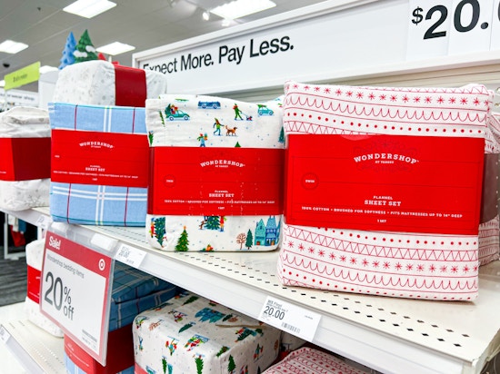 Christmas Flannel Sheet Sets, Only $11.40 at Target (All Sizes Included)