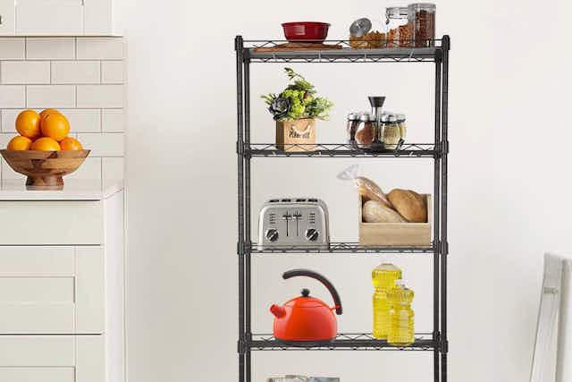 5-Tier Steel Storage Shelving, Now $38 Shipped at Walmart (Reg. $94) card image