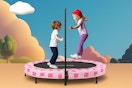 kids on a trampoline