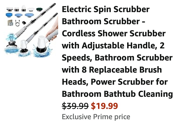 scrubber brush Amazon receipt