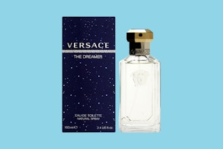 a bottle of Versace cologne
