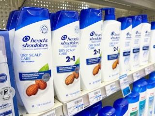 aisle shot of Head & Shoulders shampoo and conditiioners