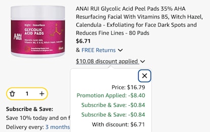 Glycolic Acid Peel Pads cart