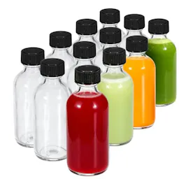 Small Glass Boston Round Bottles