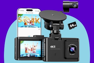 WANLIPO Dash Cam on a blue background.