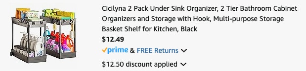 a cart ending in $12.49