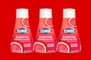 three bottles of cleaning product