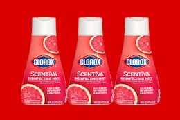 three bottles of cleaning product