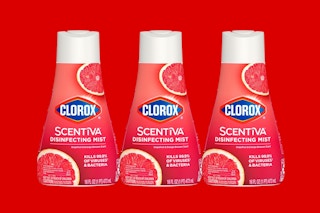 three bottles of cleaning product