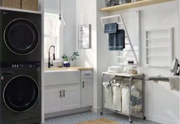Wood Collapsible Laundry Rack, Now $39.60 at The Home Depot (Reg. $99) card image