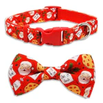 Christmas Dog Collar with Bow Tie