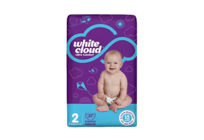 2 White Cloud Diaper Packs