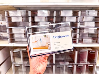 hand holding brightroom all purpose bin at target