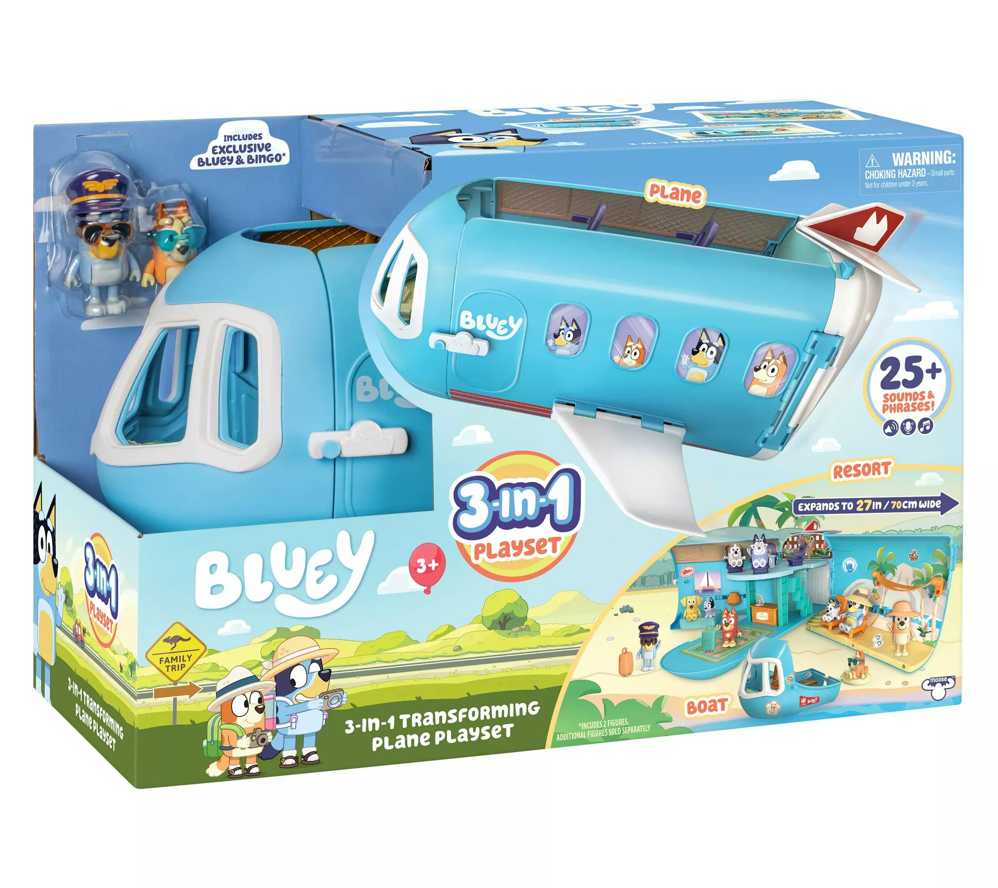 Bluey 3-in-1 Airplane Playset