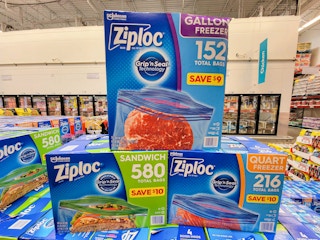 quart, sandwich, and gallon size ziploc bags