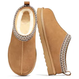 Women's Suede Fuzzy Slippers