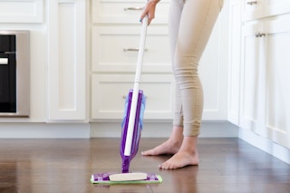 Make Swiffer Wet Jet Solution instead of buying it.