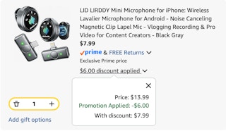 mini microphone amazon receipt