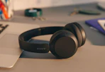 black Sony headphones