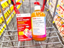 cvs health supplements in a shopping cart