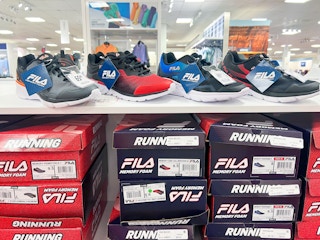 a display of fila shoes