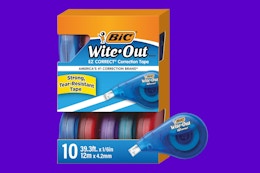 Bic Wite-Out Correction Tape 10-Pack, as Low as $10 on Amazon (Reg. $26) card image