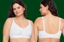 a person wearing a seamless bra 
